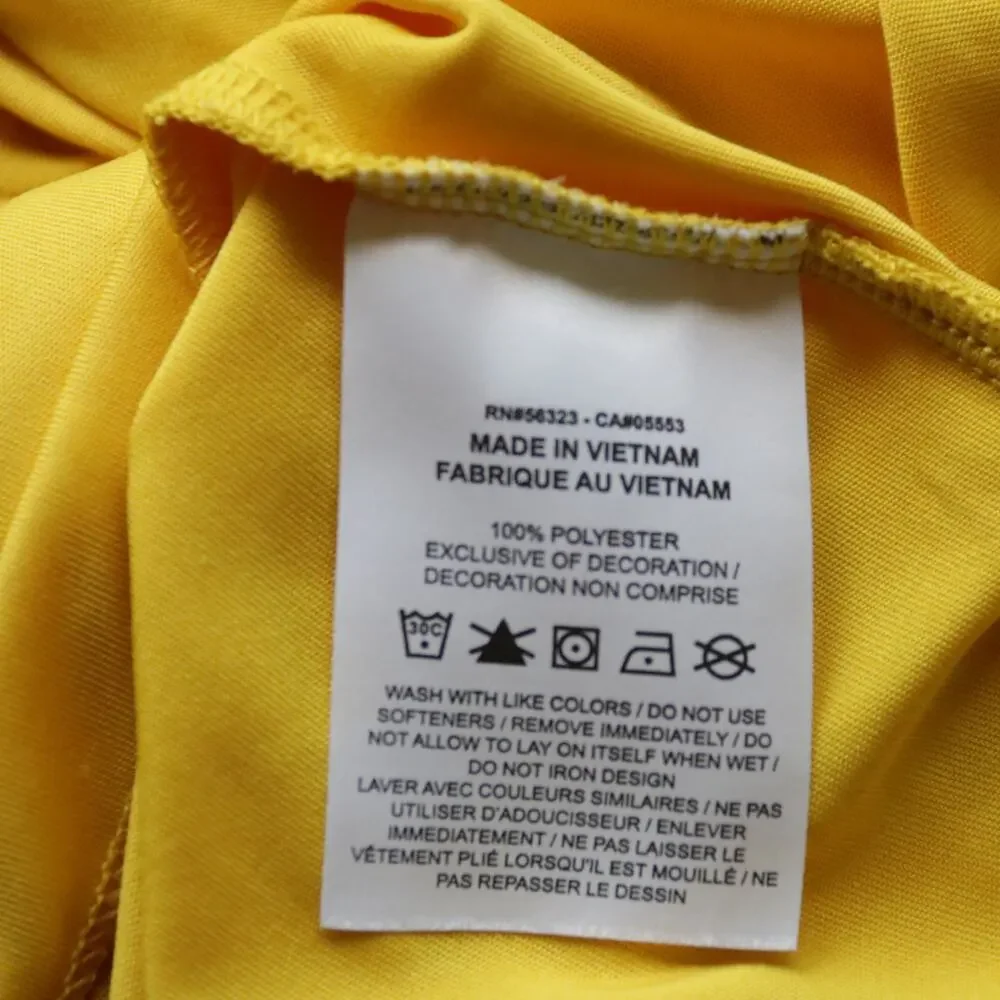 Men's Nike Dri Fit Yellow Short Sleeve Shirt‎ Crewneck Small